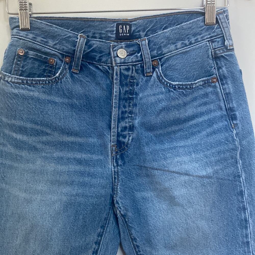 GAP Medium Wash Boyfriend Fit Jeans Size 25 - Picture 4 of 9